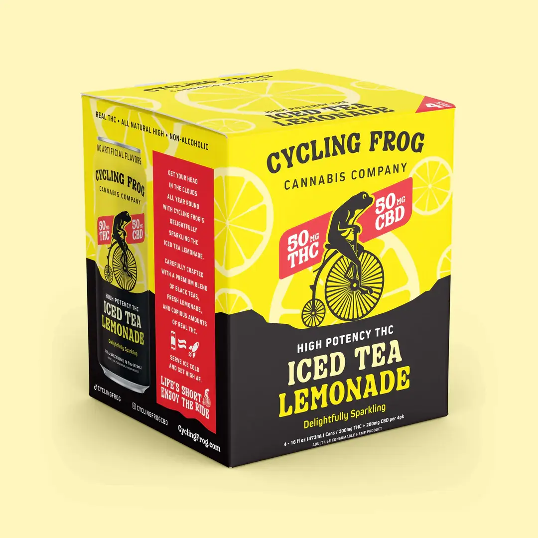 CF 50mg THC Sparkling Iced Tea Lemonade, 4 Pack
