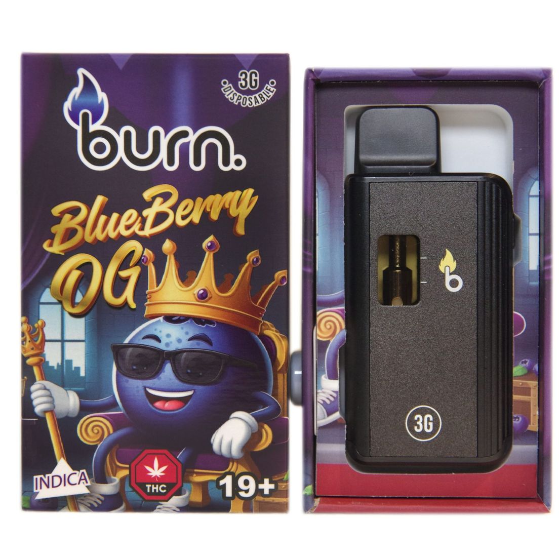 3 Gram Burn Disposable – Blueberry OG (3 Gram)