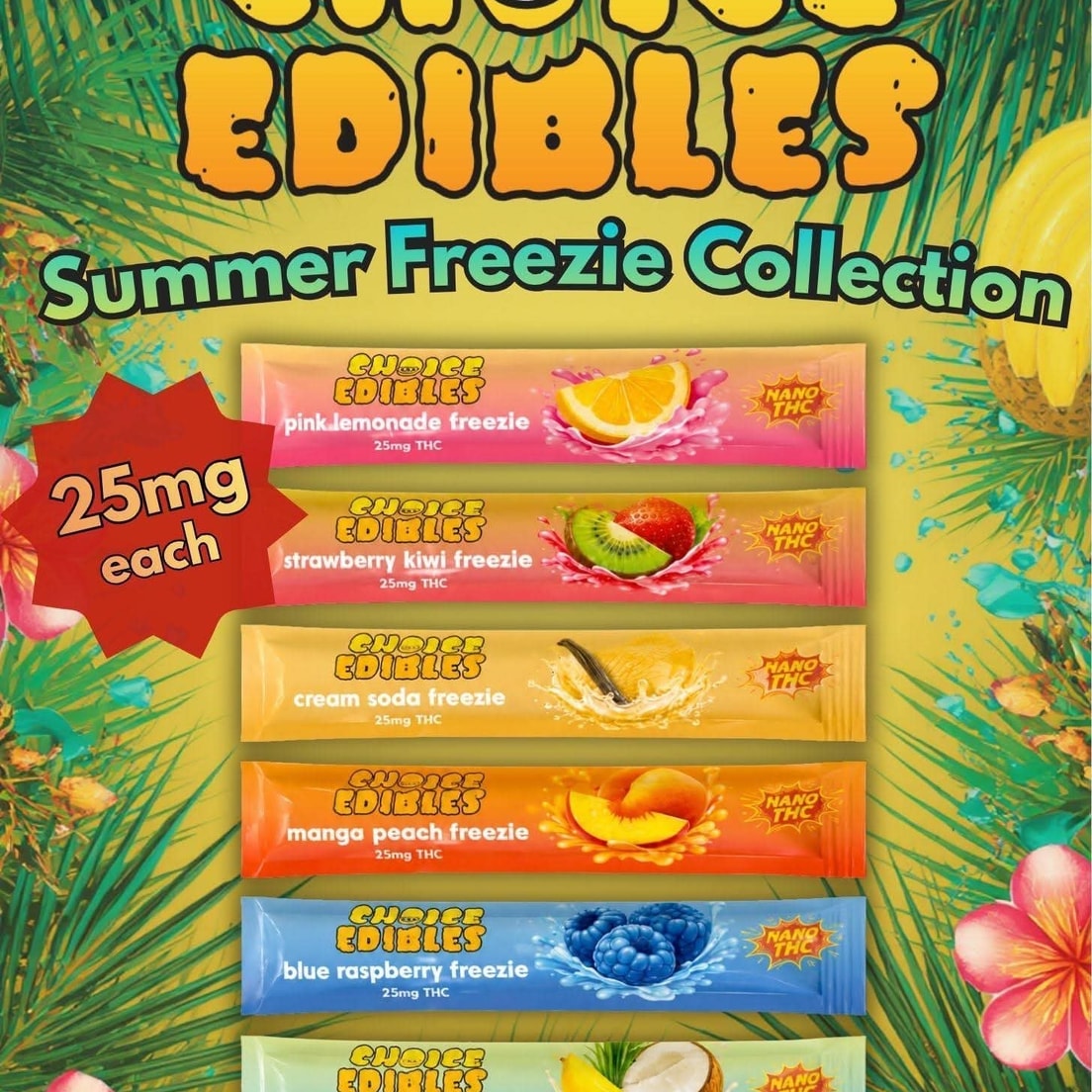 Choice Edibles THC Freezies 25MG