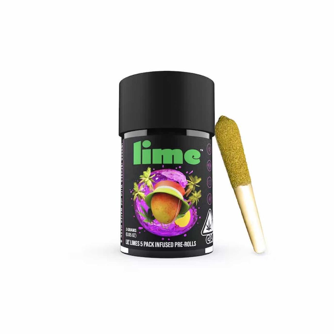 Lime Infused Pre-roll Pack Peach Ringz 3g