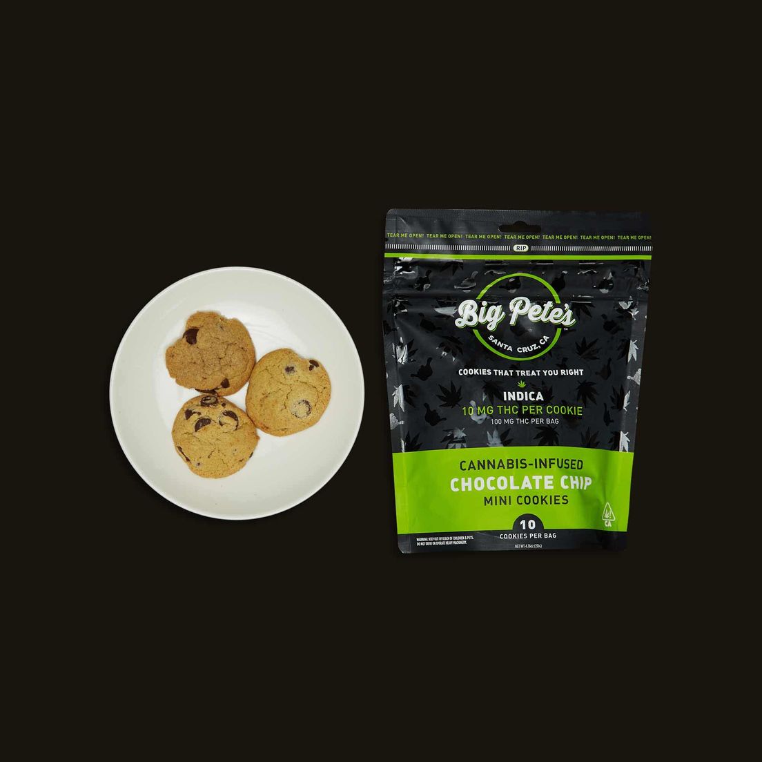 [Big Petes Treats] THC Cookies - 100mg - Chocolate Chip (I)