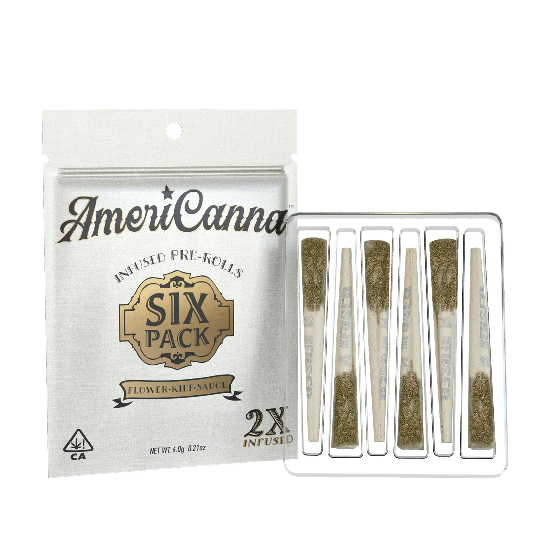 AmeriCanna Infused Pre-roll Pack Black Ice 6g