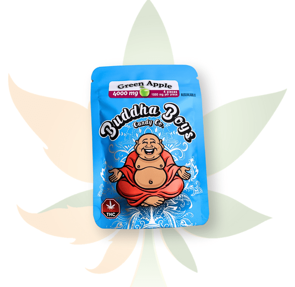 Buddha Boys - 4000mg THC Gummies - Green Apple