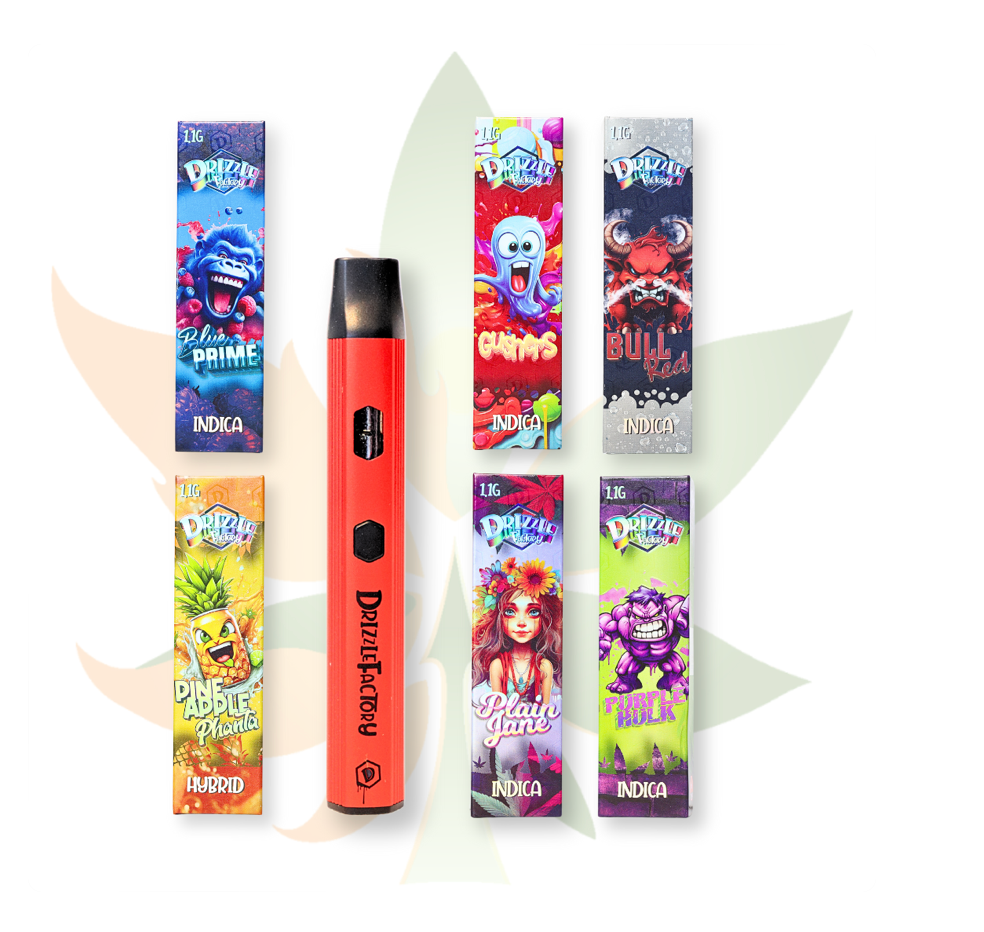 Drizzle Factory - 1.1G Vape Pen - Glo Pod - Indica