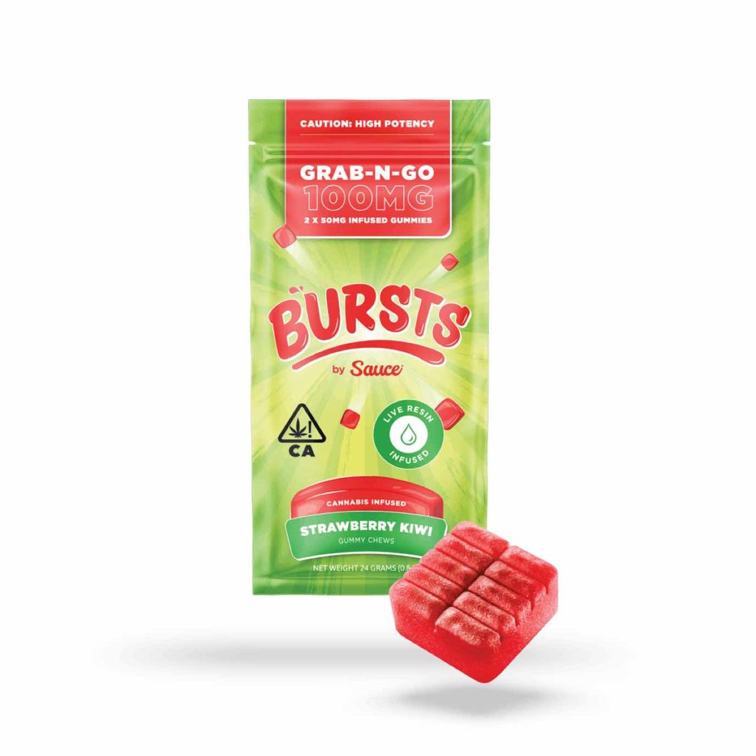 Bursts - THC Gummies (Strawberry Kiwi)