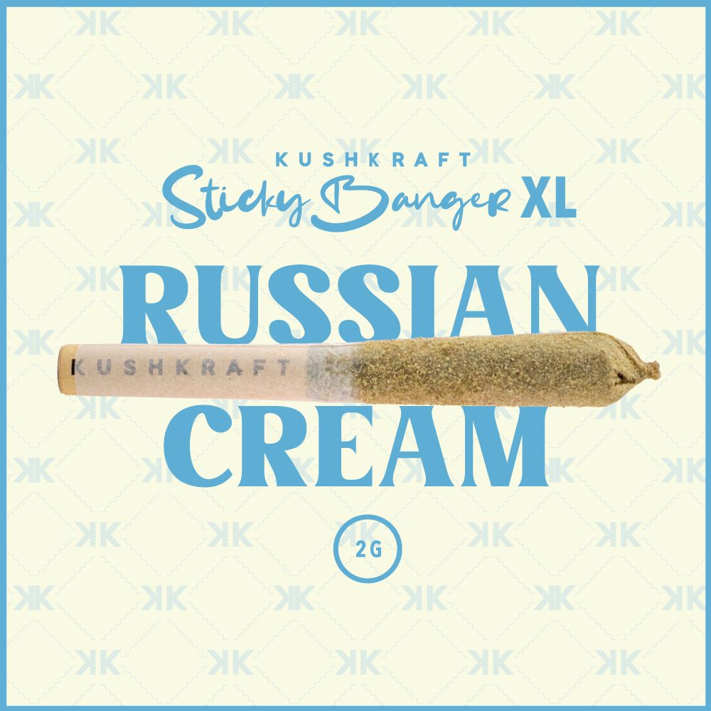 1 x 2G XL Infused Sticky Banger Indica Russian Cream by KushKraft