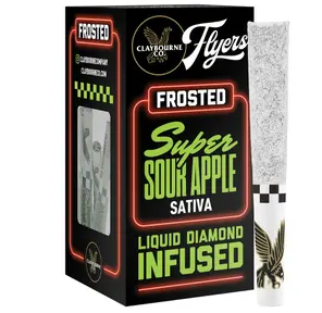 Claybourne Co. - Super Sour Apple Flyers Frosted Infused Pre-Rolls - 5ct