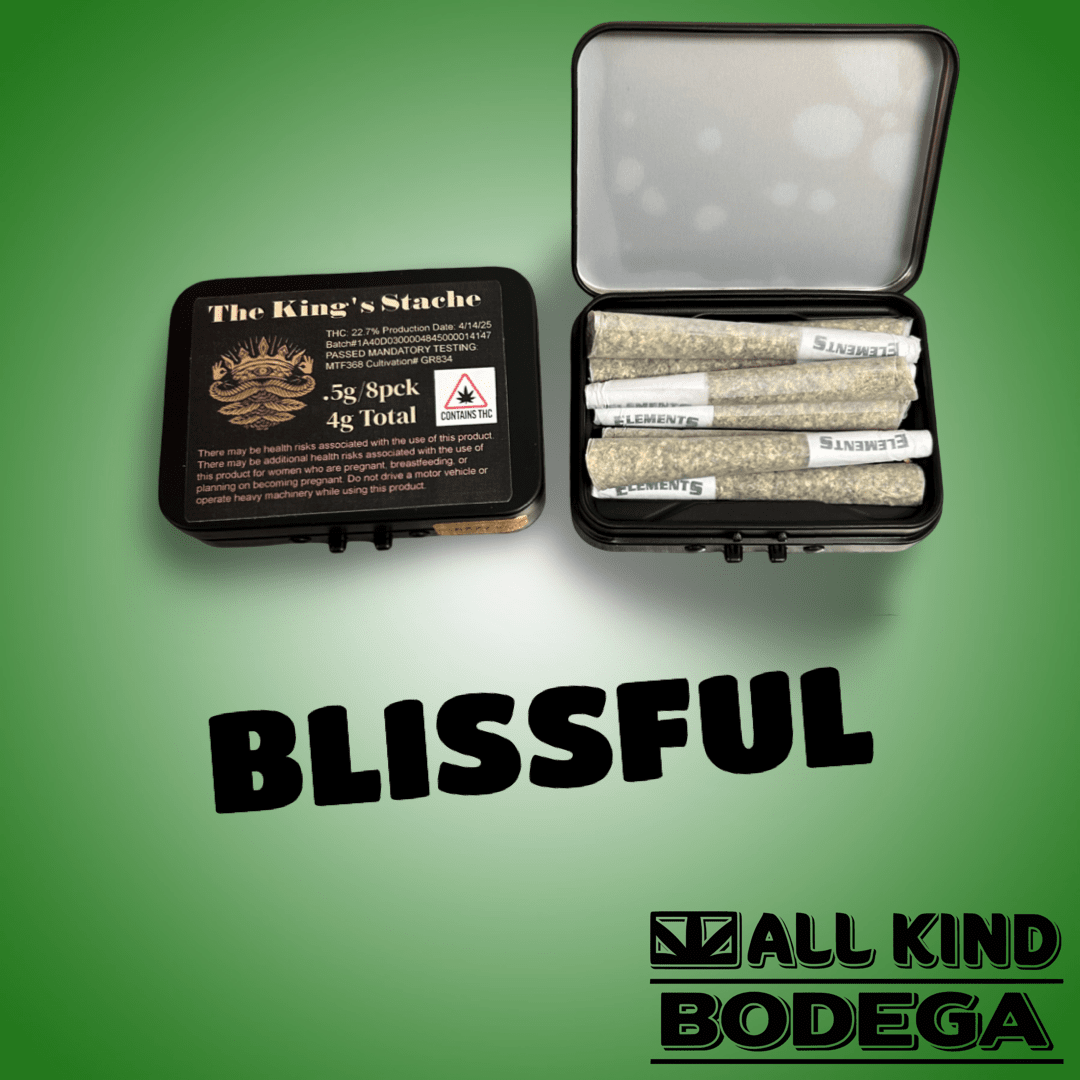 Blissful .5g Preroll 8 Pack (Total Weight 4g) (@Thekingsstache)