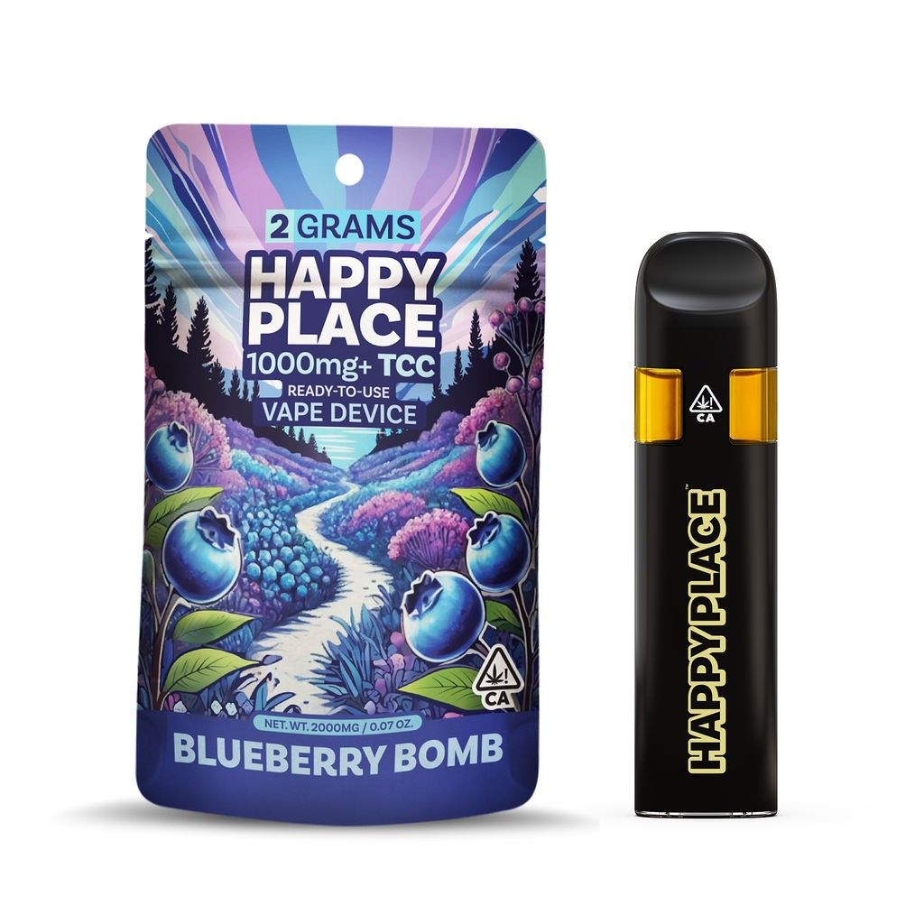 Happy Place AIO Vape Blueberry Bomb 2g