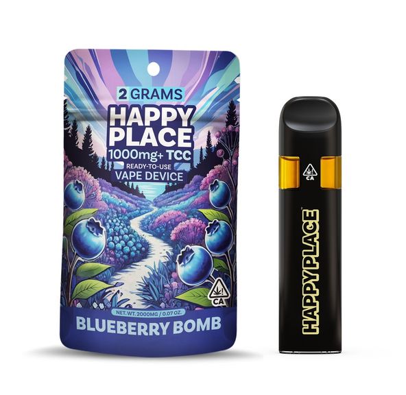 Happy Place AIO Vape Blueberry Bomb 2g