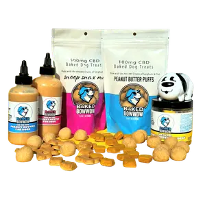 Baked Bowwow - Peanut Butter Puffs - 275mg CBD Dog Treats