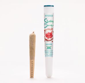 1 x 0.5g Infused Sticky Banger Pre-Roll Hybrid Gushers by KushKraft