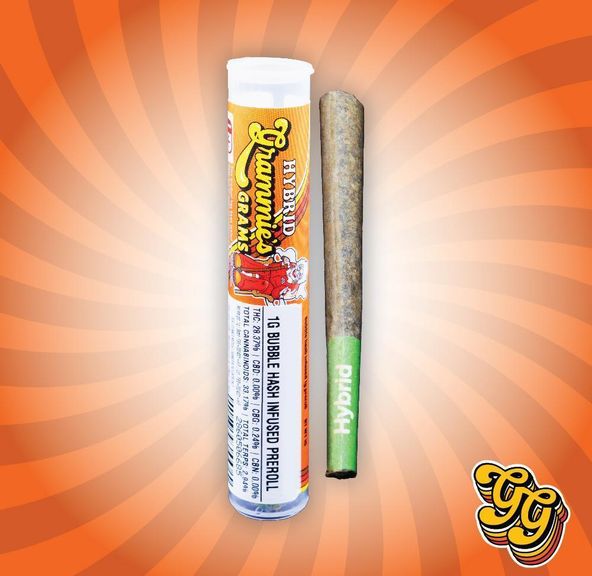 GRAMMIES GRAMS GYPSY SOAP BUBBLE HASH INFUSED PREROLL 1G
