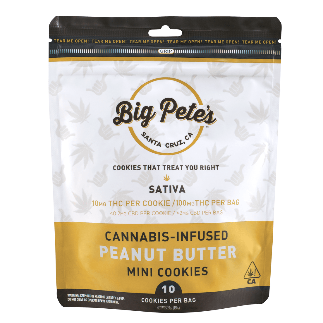 Big Pete’s - Peanut Butter Cookies - Sativa! - 100mg, NEW LOWER PRICE!