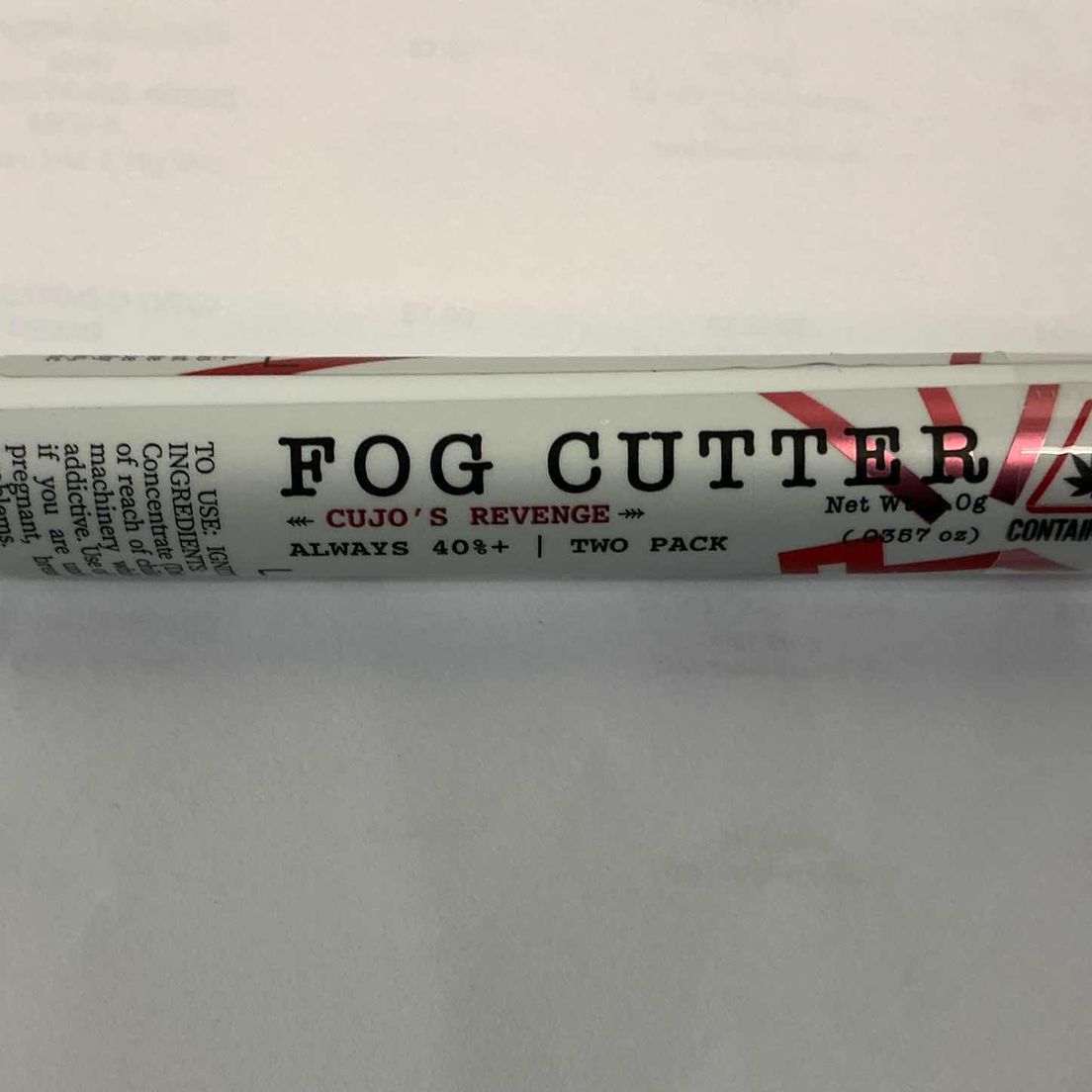 FOG CUTTER 2 Pack 5g Infused Prerolls