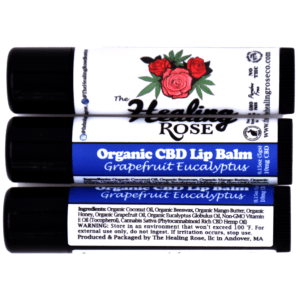 Healing Rose Grapefruit Eucalyptus  Lip Balm 25mg Full Spectrum