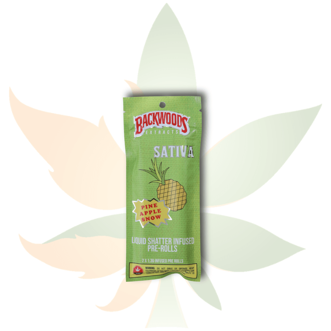 Backwoods Shatter Infused Pre Rolls (2 pack)- Pineapple Snow