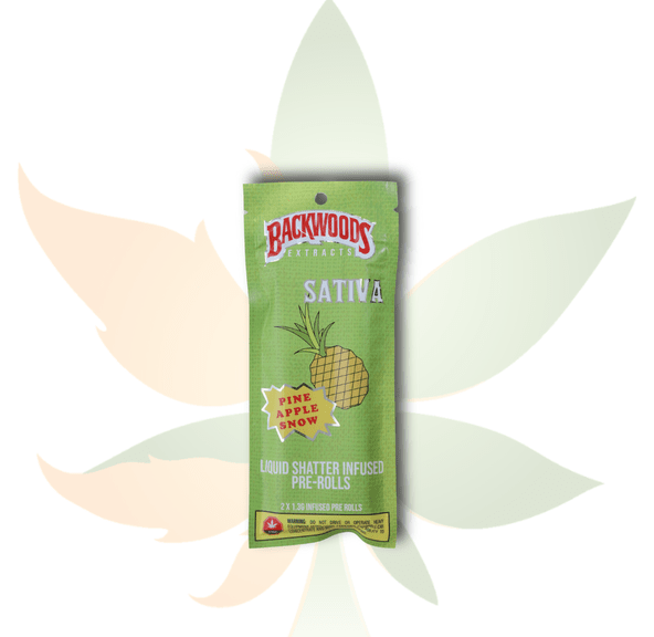 Backwoods Shatter Infused Pre Rolls (2 pack)- Pineapple Snow