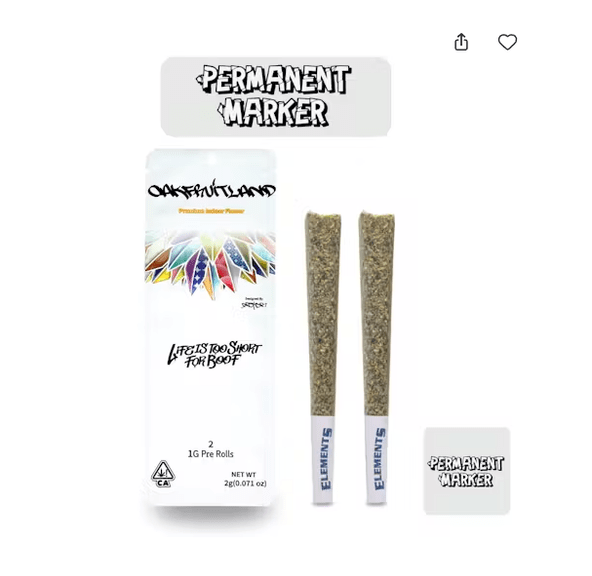 Oakfruitland - Permanent Marker Dual Pack Preroll 2g