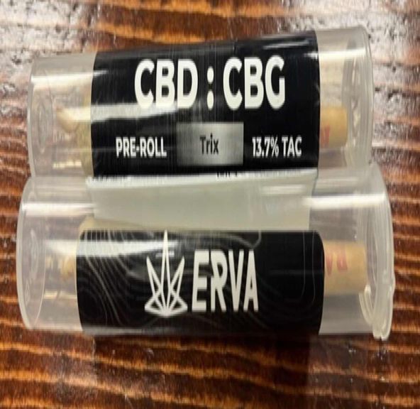 Trix (CBD:CBG) | 1g Hemp Flower Preroll | ERVA