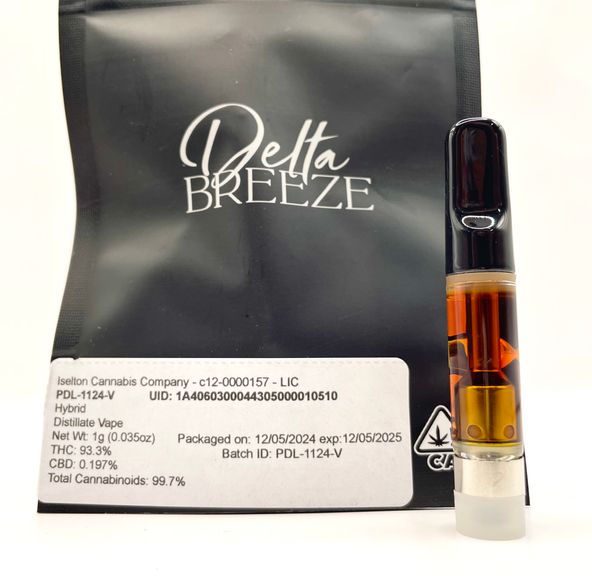 *BLOWOUT DEAL! $25 1g PDL (Hybrid) Cartridge - Delta Breeze