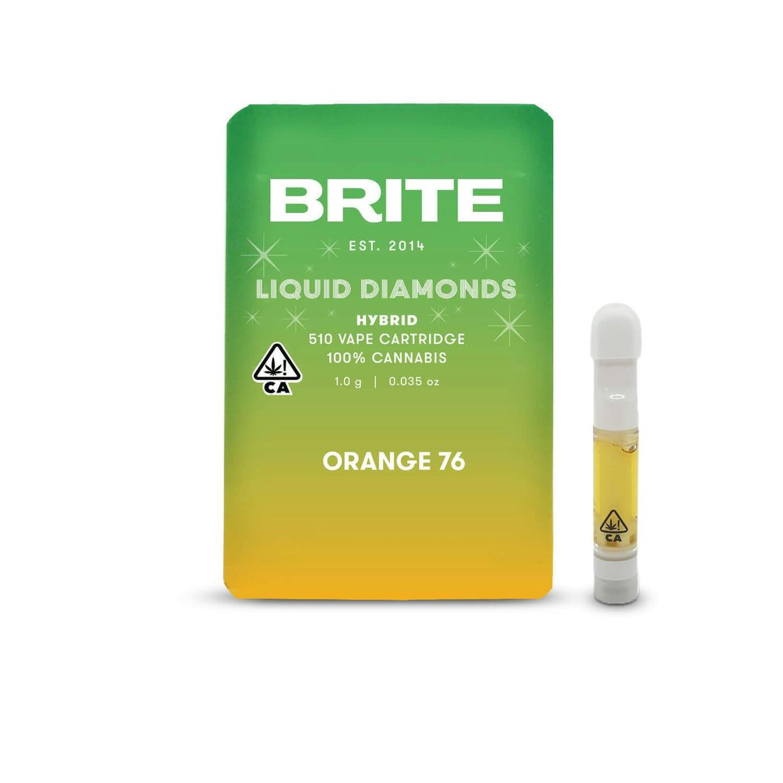 Brite Labs Orange 76 1g Liquid Diamonds Cartridge 81%