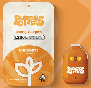 1.25g Orange Daiquiri Sativa Ready-to-Use Live Resin Vape - Potters
