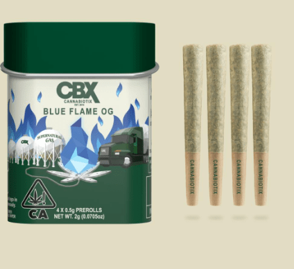 CANNABIOTIX BLUE FLAME OG 4PK X 0.5G PRE-ROLLS INDICA