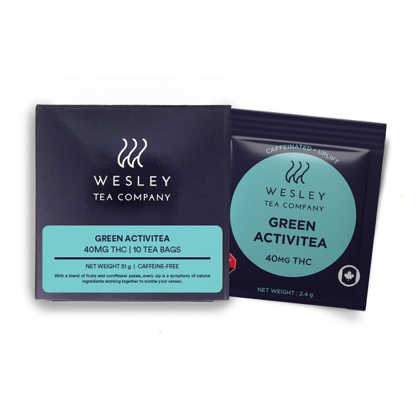 Green Activitea 40mg THC 10-pack | Wesley Tea