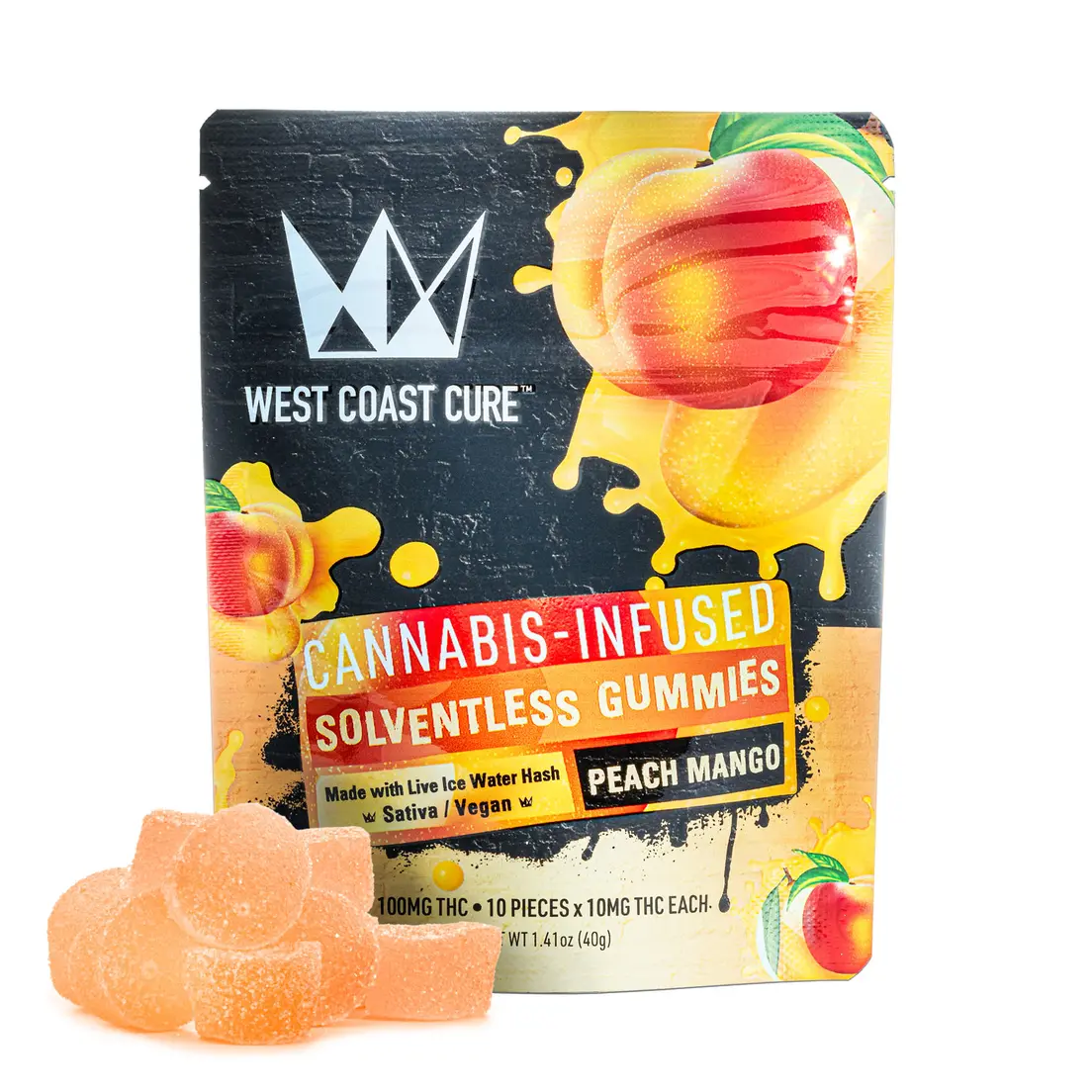 Peach Mango - Hash Gummies (Smacks) -100mg 40.00 g