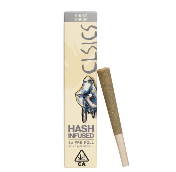 CLSICS Hash Infused Pre-roll Ghost Vapor 1g
