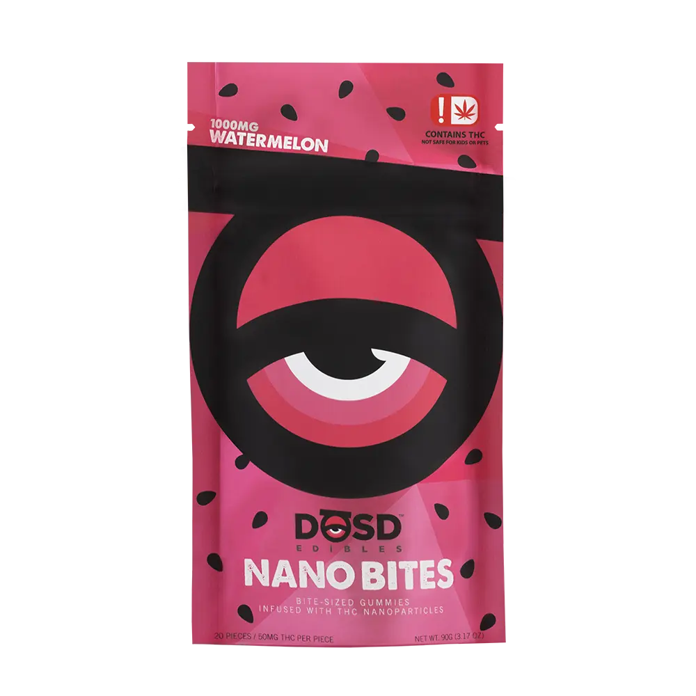 DŌSD Edibles - 1000mg Nano Bites - Watermelon Gummies (INDICA)