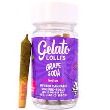 [Gelato] Lolli's 5pk Infused Prerolls - 3g - Grape Soda (I)