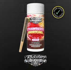 Rockstars - Infused Prerolls - 7 Pack - Strawberry Shortcake - 8.4g (H)