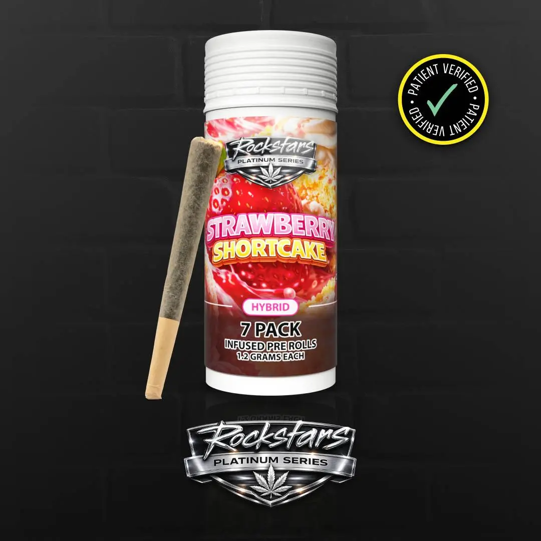 Rockstars - Infused Prerolls - 7 Pack - Strawberry Shortcake - 8.4g (H)