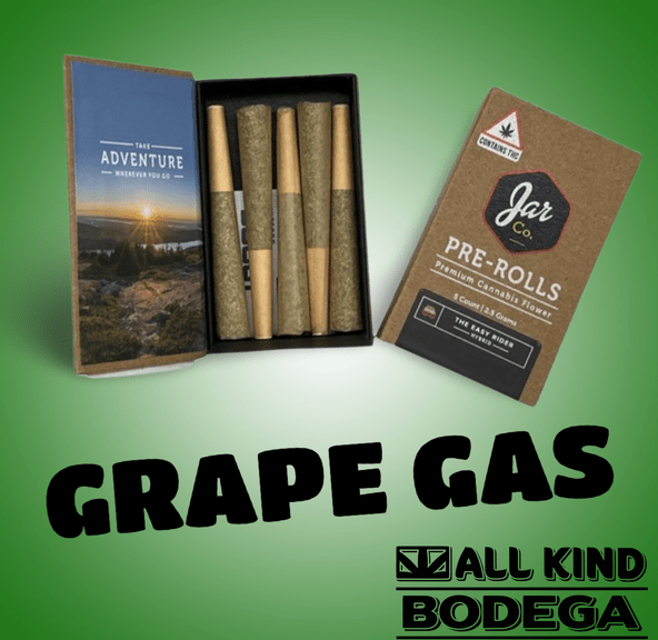 Grape Gasoline .5g Preroll 5 pack (2.5g total) (@jarcannabis2.0)