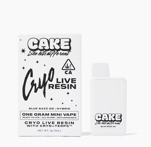 Cake Live Resin AIO Vape Blue Razz OG 1g