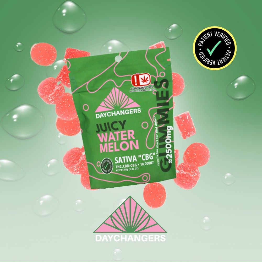 DAY CHANGERS JUICY WATERMELON THC:CBD:CBG GUMMIES 2500MG