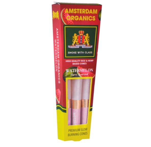 Amsterdam Organics: WATERMELON flavor King size pre-rolled cones