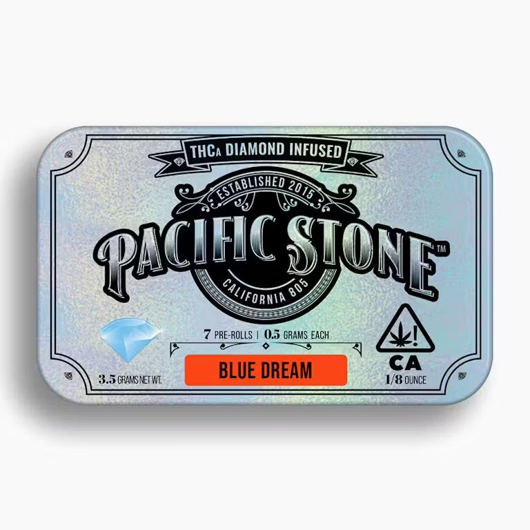 Pacific Stone Diamond Infused Prerolls 0.5g - Blue Dream 7-Pack 3.5g