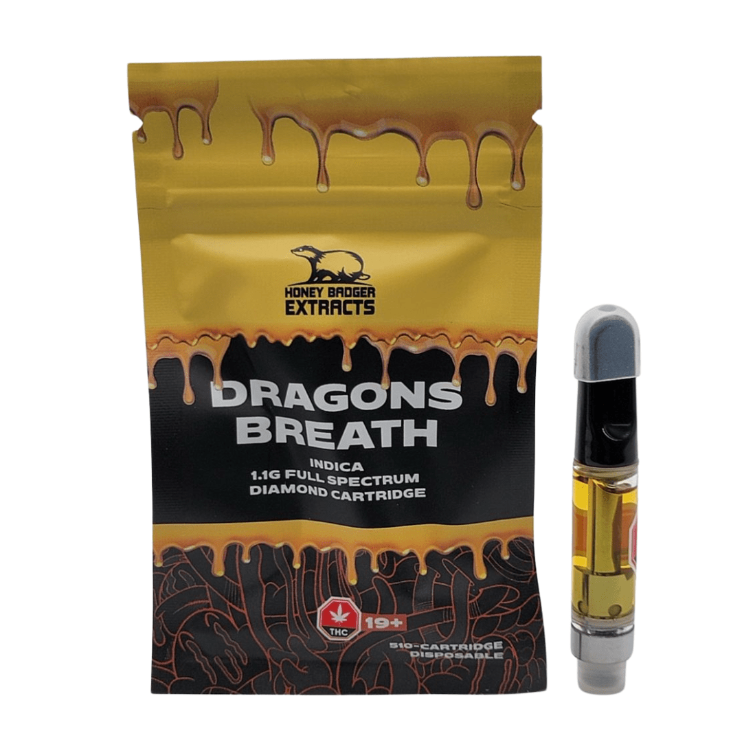 Dragon's Breath 1G Liquid Diamond Cartridge by Honey Badger