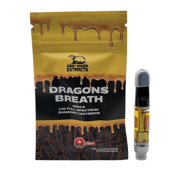 Dragon's Breath 1G Liquid Diamond Cartridge by Honey Badger