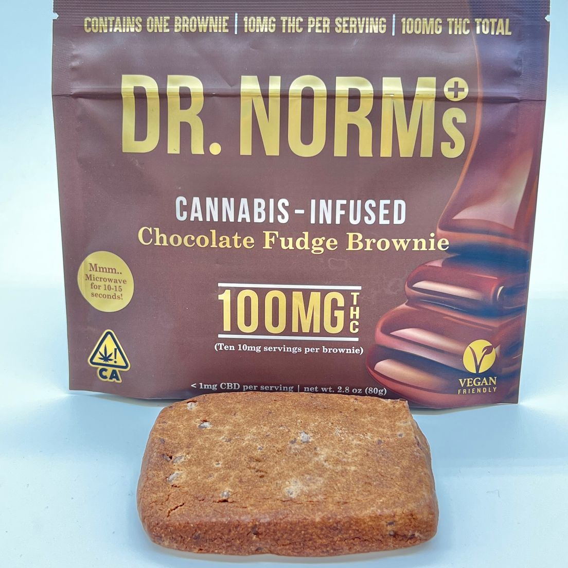 Chocolate Fudge - Edible Brownie Bar (THC 100mg) by Dr. Norm's