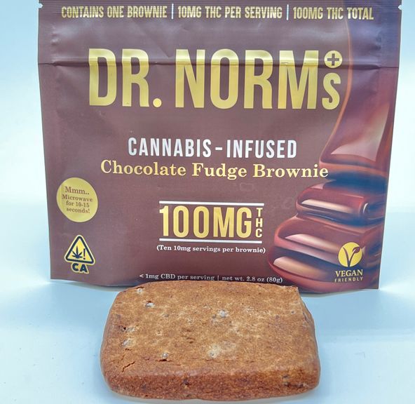 Chocolate Fudge - Edible Brownie Bar (THC 100mg) by Dr. Norm's
