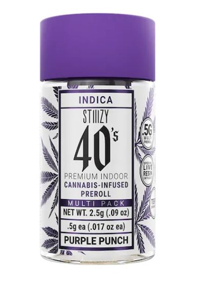 Stiiizy 40 Purple Punch 5pk Preroll