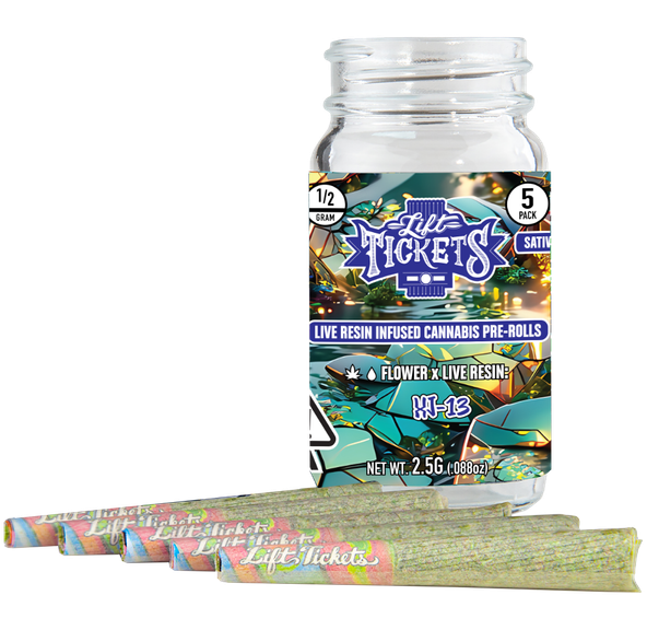 Lift Tickets - (x5) .5g Prerolls - 2.5g - XJ-13