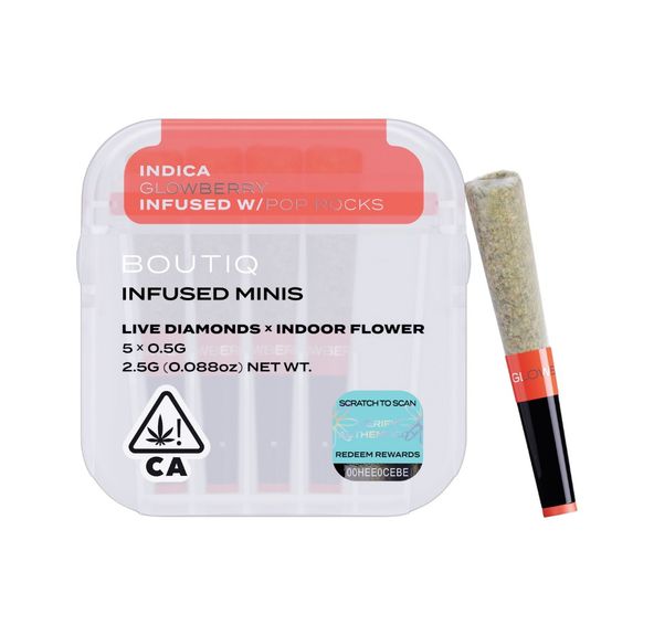 Boutiq Infused Mini Pre-roll 5pk Glowberry 2.5g