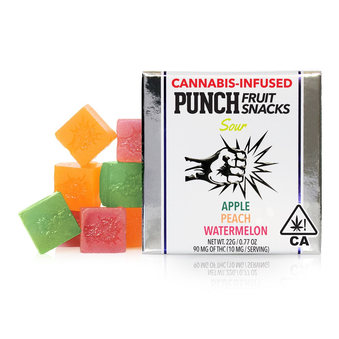 100mg Sours Fruit Snacks Gummies - PUNCH EDIBLES
