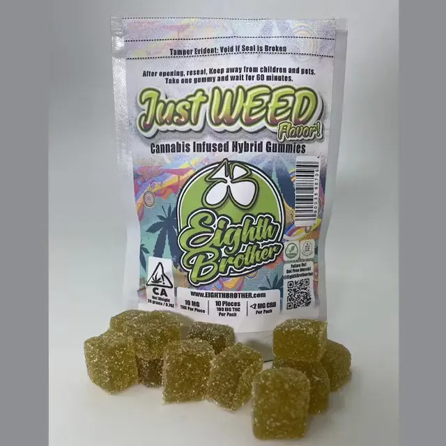 Just Weed Gummies by Eighth Brothers Indica 10pc - 100mg Kiosk