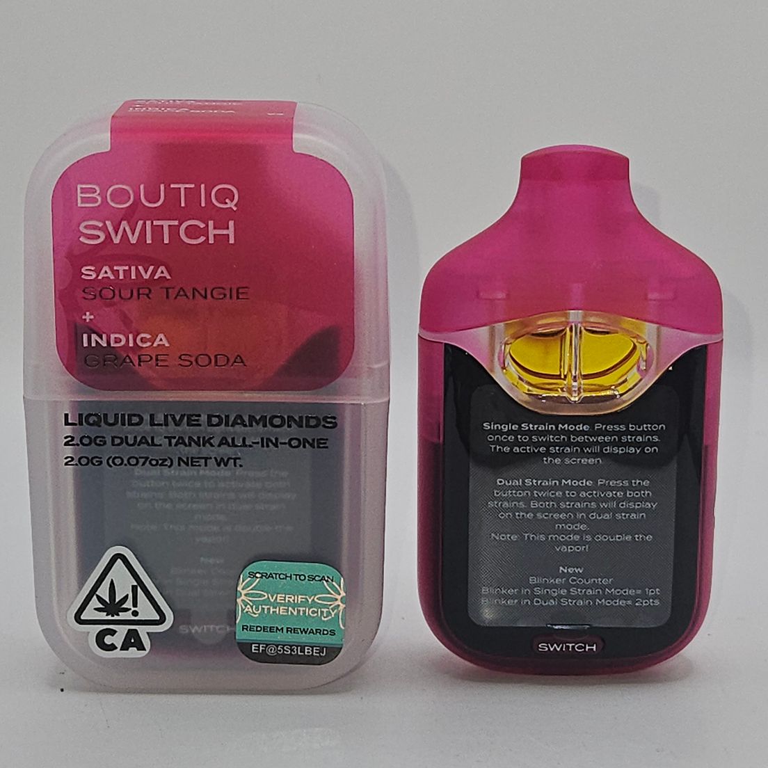 Boutiq - Disposable - Switch - Sour Tangie x Grape Soda - 2g